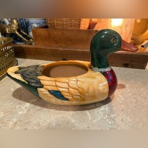 Handcrafted Duck Figurine - Multicolor